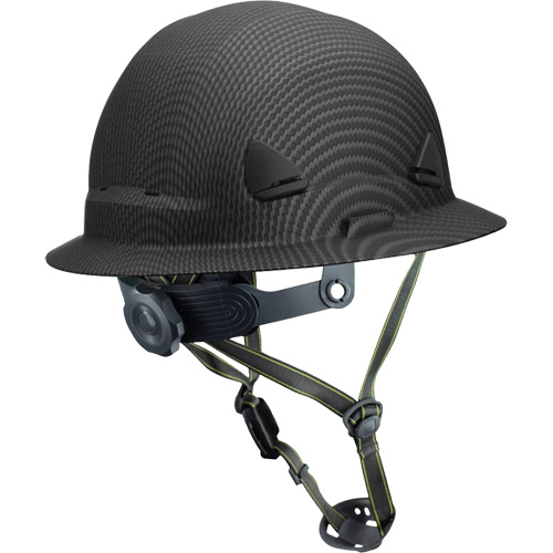 Casque Fibre Metal de style escalade avec bordure compl&egrave;te, R&eacute;pond aux normes CSA type 2, Suspension Rochet, Non ventil&eacute; Kelford