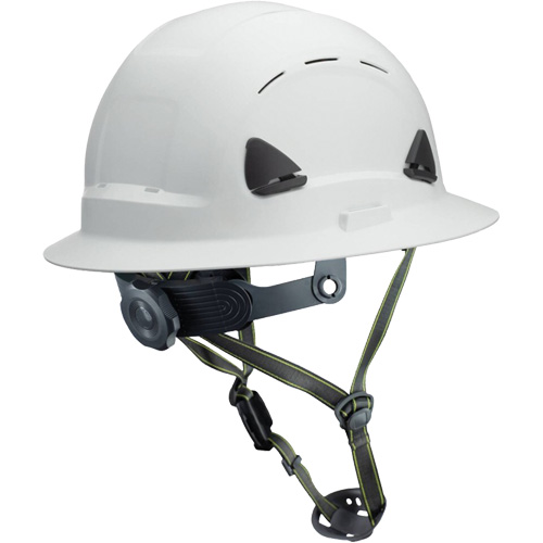 Casque Fibre Metal de style escalade avec bordure compl&egrave;te, R&eacute;pond aux normes CSA type 2, Suspension Rochet, Ventil&eacute; Kelford
