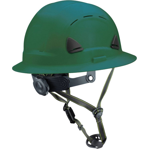 Fibre Metal Climbing Style Helmet with Full Brim, Meets CSA Type 2, Ratchet Suspension, Vented Kelford