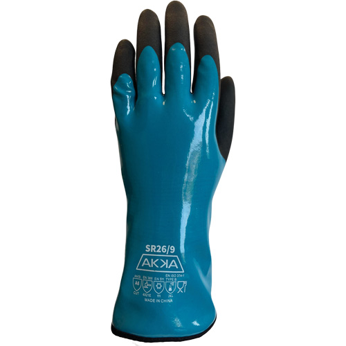 Gants alimentaires de protection contre les produits chimiques, le froid et la coupe, Taille 7, 12" lo, PVC, Doublure en Nylon Kelford