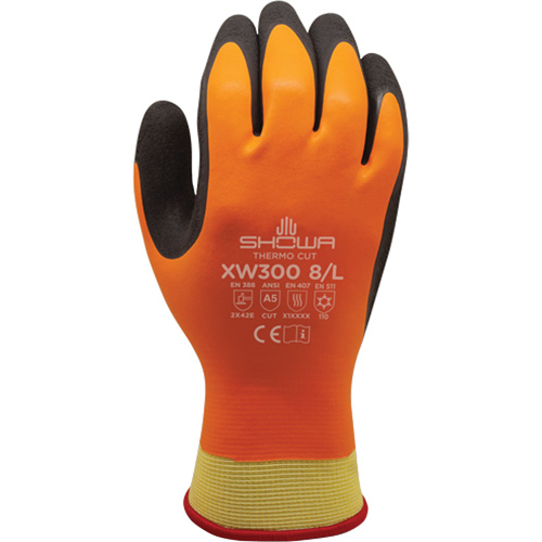 Gants r&eacute;sistants &agrave; la coupe et au froid XW300 , 7/Moyen, R&ecirc;vetement Latex de caoutchouc, Enveloppe en Kevlar Kelford