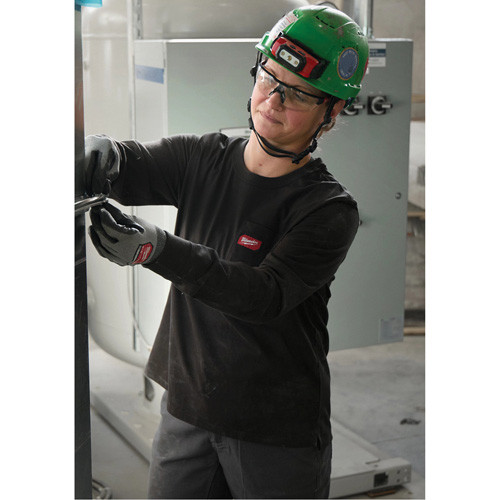 GRIDIRON Long Sleeve Pocket T-Shirt, Women's, X-Small, Grey Kelford