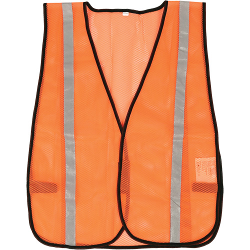 Compact Mesh Safety Vest, High Visibility Orange, Polyester Kelford