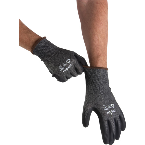 Gants &eacute;cologiques, l&eacute;gers, et r&eacute;sistants &agrave; la coupe, &agrave; haute dext&eacute;rit&eacute;, Taille 8, Calibre 21, Rev&ecirc;tement Mousse de nitrile, Enveloppe en Acier inoxydable/PEHP/rPET, ASTM ANSI niveau A5 Kelford