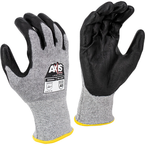 RWG566 AXIS Cut Protection Touchscreen Work Glove, Size 2X-Large, 18 Gauge, Polyurethane Coated, Stainless Steel/HPPE Shell, ASTM ANSI Level A5/EN 388 Level E Kelford