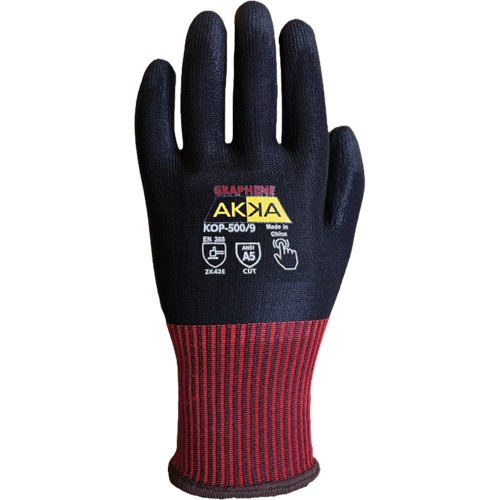 KOP-500 High Cut-Protection Gloves, Size 7, 13 Gauge, Polyurethane Coated, Nylon/HPPE/Spandex/Graphene Shell, ASTM ANSI Level A5/EN 388 Level E Kelford