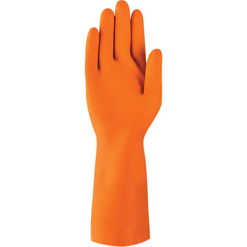 Gants robustes r&eacute;sistants aux produits chimiques AlphaTec 87-208, Taille 7, 12,8" lo, Latex de caoutchouc, Doublure en Coton/Ouat&eacute;e, 29,5 mils Kelford