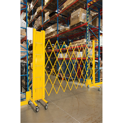 Expandable Barrier, 84" H x 20' L, Yellow Kelford