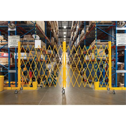 Expandable Barrier, 84" H x 20' L, Yellow Kelford