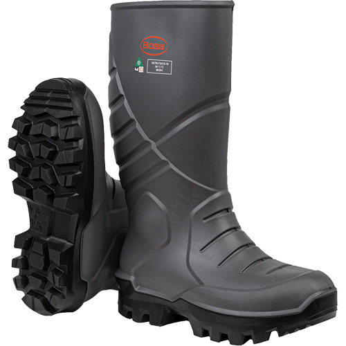 Boss&reg; Footwear Full Safety Boot with Midsole & Internal Met Guard, Thermal Polyurethane, Steel Toe, Puncture Resistant Sole, Size 6 Kelford
