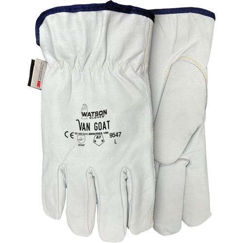 9547 Van Goat Cut Protection Gloves, X-Small, Grain Goatskin Palm, Thinsulate/Steel/Polyester/Para-Aramid Inner Lining Kelford