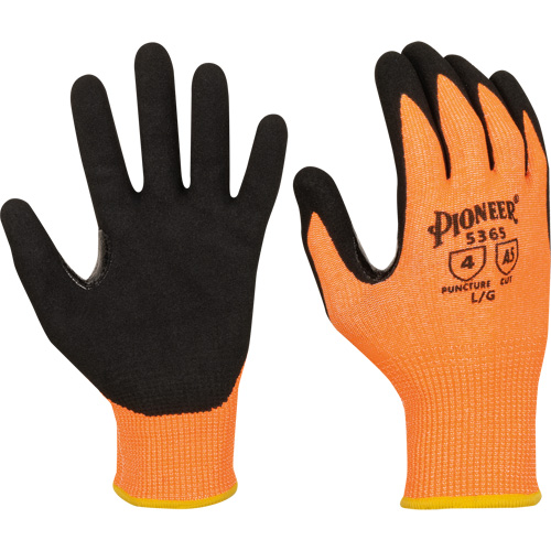 Gants r&eacute;sistants &agrave; la coupe compatibles avec les &eacute;crans tactiles, Taille Petit, Calibre 13, Rev&ecirc;tement Nitrile, Enveloppe en Polyester/PEHP, ASTM ANSI niveau A5 Kelford