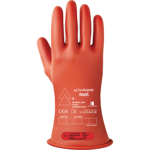 Gants &eacute;lectriques isol&eacute;s ultra l&eacute;gers ActivArmr RIG R011RUL, ASTM classe 0, Taille 11, 11" lo Kelford