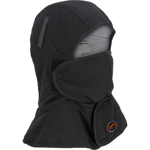 Doublure matelass&eacute;e ignifug&eacute;e Pioneer 765A pour casque de s&eacute;curit&eacute; avec un long cou et embout buccal amovible, Noir/Gris, Coton/FR-Tech/Modacrylique/Nylon Kelford