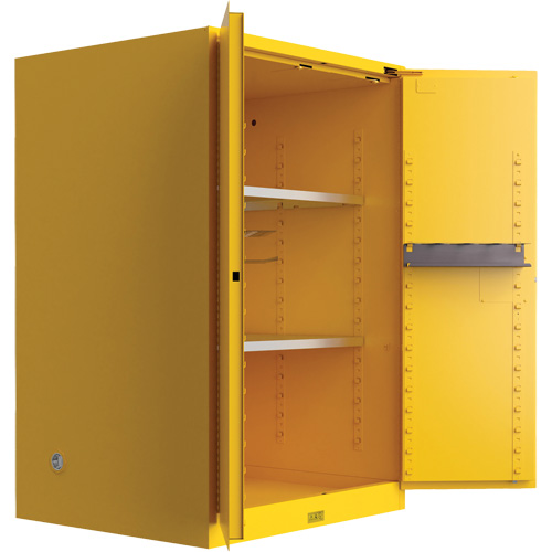 Utili-Guard+ Flammable Safety Cabinet, 45 gal., 2 Door, 43" W x 65" H x 22" D Kelford
