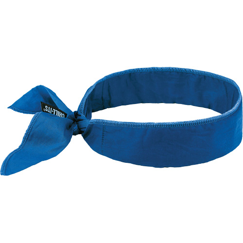 Chill-Its 6702 Cooling Headband with Embedded Polymers & Tie Closure, Blue Kelford