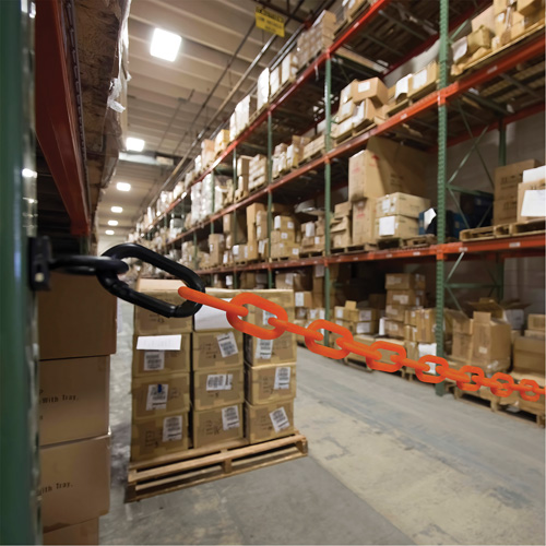 Magnetic Chain Barrier Warehouse Kit, Orange, 2" Link, 15' Length Kelford