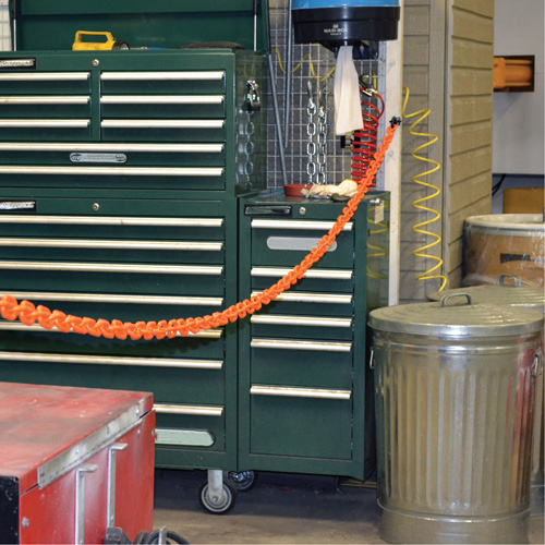 Magnetic Chain Barrier Warehouse Kit, Orange, 2" Link, 15' Length Kelford