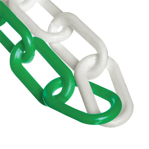 Bicolour Plastic Barrier Chain, Green/White Kelford