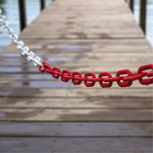 Bicolour Plastic Barrier Chain, Green/White Kelford