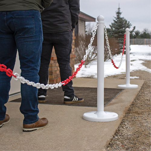 Bicolour Plastic Barrier Chain, Green/White Kelford