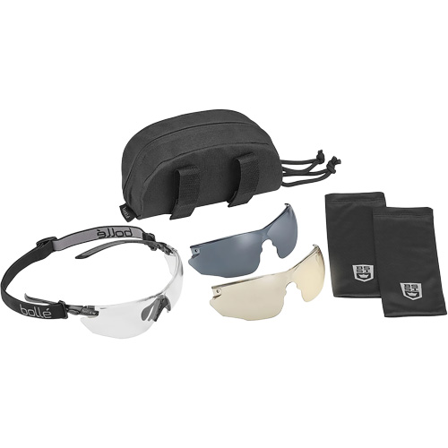 Combat Safety Glasses Kit, Clear/Copper/Smoke Lens, Anti-Fog/Anti-Scratch, ANSI Z87+ Kelford