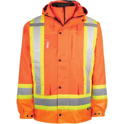 Manteau haute visibilit&eacute; 7-en-1, Polyester, Orange haute visibilit&eacute;, T-Grand Kelford