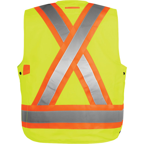 Veste haute visibilit&eacute; pour arpenteur, Orange haute visibilit&eacute;, Petit, Polyester Kelford
