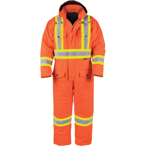 Salopette en canevas doubl&eacute;e haute visibilit&eacute;, 2T-Grand, Orange haute visibilit&eacute; Kelford