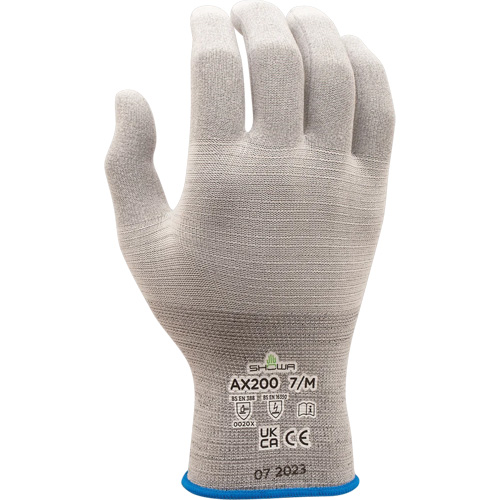 AX200 ESD Gloves, Nylon, 18 Gauge, 9/X-Large Kelford