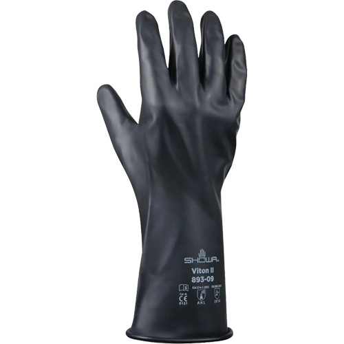 Gants r&eacute;sistant &agrave; l'acide & aux produits chimiques, Taille Petit/7, 12" lo, Caoutchouc butyle/Viton, 12 mils Kelford