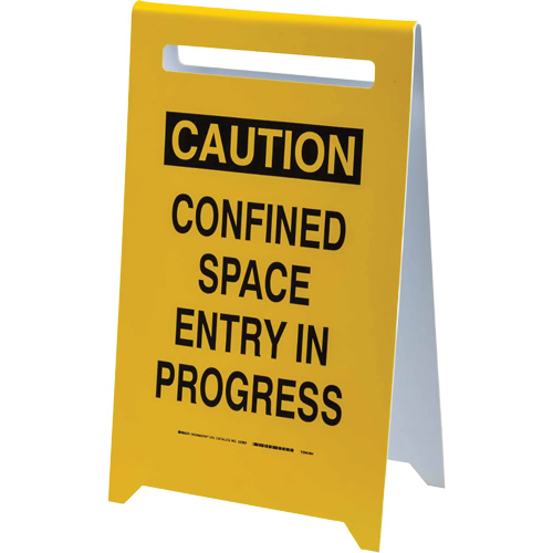 "Caution Confined Space Entry In Progress" Floor Sign, English Kelford