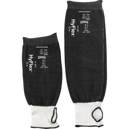 Manchon de protection large HyFlex 11-251, Intercept, 18", ASTM ANSI niveau A3, Noir Kelford