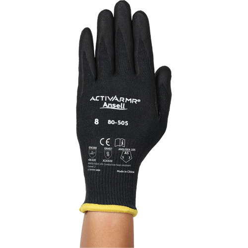 Gants r&eacute;sistants &agrave; la chaleur conductrice et &agrave; la coupe ActivArmr 80-505, Taille 11, Calibre 13, Rev&ecirc;tement Mousse de nitrile, Enveloppe en Kevlar/Intercept, ASTM ANSI niveau A5/EN 388 niveau E Kelford