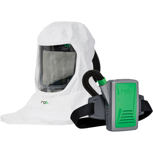 Respirateur T-Link avec casquette, tube de respiration, montage &agrave; la ceinture & APR motoris&eacute; PX5, Cagoule ample & visi&egrave;re, Pile Lithium-ion Kelford