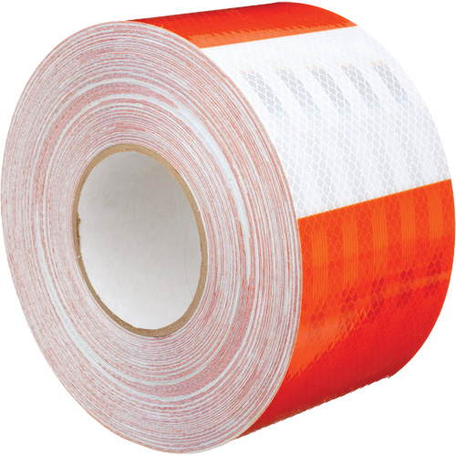 Pellicule souple pour chantiers routiers &agrave; haute intensit&eacute; 382VHIP, 5" la x 150' lo, Orange et blanc Kelford