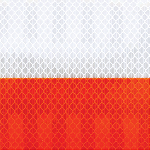 Pellicule souple pour chantiers routiers &agrave; haute intensit&eacute; 382VHIP, 5" la x 150' lo, Orange et blanc Kelford