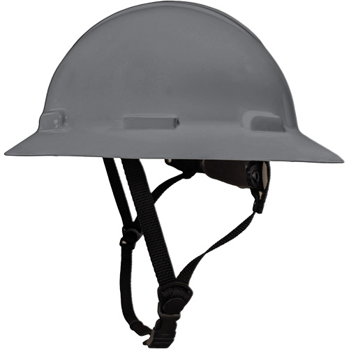 LIDGUARD&reg; Full Brim Hardhat with Chinstrap, Meets CSA Type 2, Ratchet Suspension, Vented Kelford