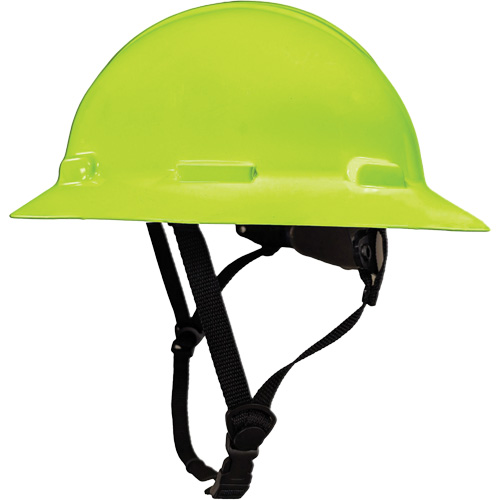 LIDGUARD&reg; Full Brim Hardhat with Chinstrap, Meets CSA Type 1, Ratchet Suspension, Vented Kelford