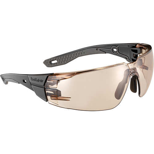Lunettes de s&eacute;curit&eacute; RUSH+ 2.0 avec monture noire et grise, M/G, Lentille Cuivre, Antibu&eacute;e/Anti-&eacute;gratignures, ANSI Z87+ Kelford