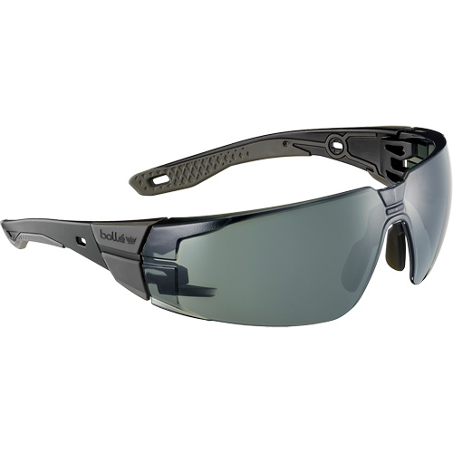 Lunettes de s&eacute;curit&eacute; RUSH+ 2.0 avec monture noire et grise, M/G, Lentille Gris/3,0, Antibu&eacute;e/Anti-&eacute;gratignures, ANSI Z87+ Kelford
