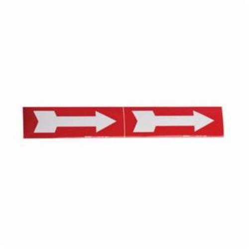 Marqueurs de tuyau avec fl&egrave;ches, Autocollant, 2-1/4" h x 7" la, Blanc/rouge Kelford