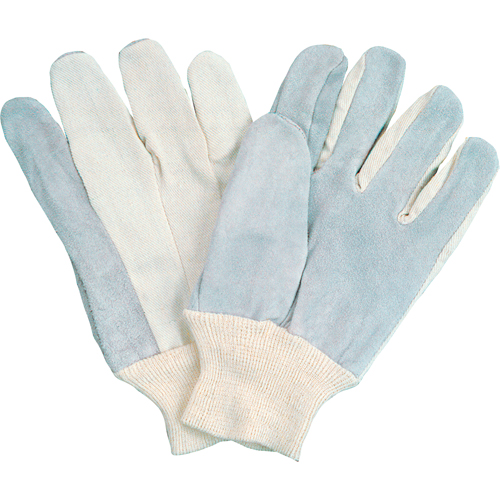 Standard-Duty Full-Index Work Gloves, Large, Split Cowhide Palm Kelford