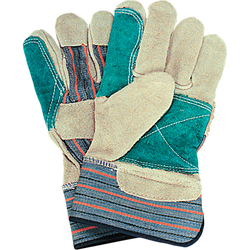Gants d'ajusteur avec paume double, Grand, Paume en Cuir de vache refendu, Doublure en Coton Kelford