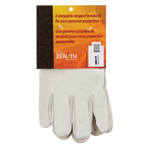 Gants de conducteur doubl&eacute;s pour l'hiver, Moyen, Paume en Cuir fleur de vache, Molleton Kelford