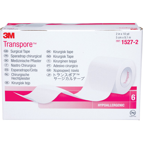 Ruban chirurgical Transpore, Classe 1, 30' lo x 2" la Kelford