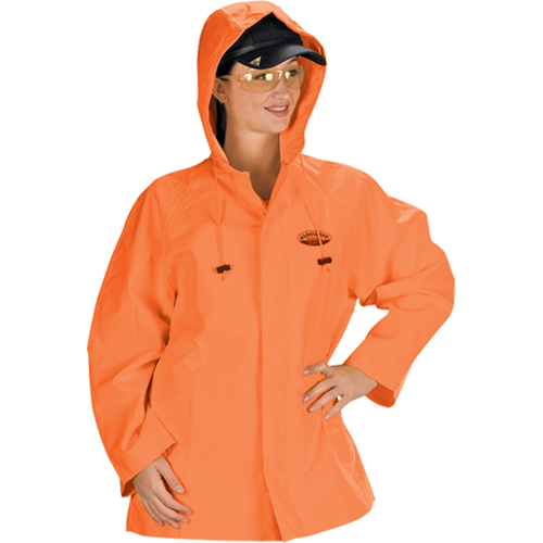 Hurricane Flame Retardant/Oil Resistant Rain Suits - Jacket, 4X-Large, High Visibility Orange Kelford
