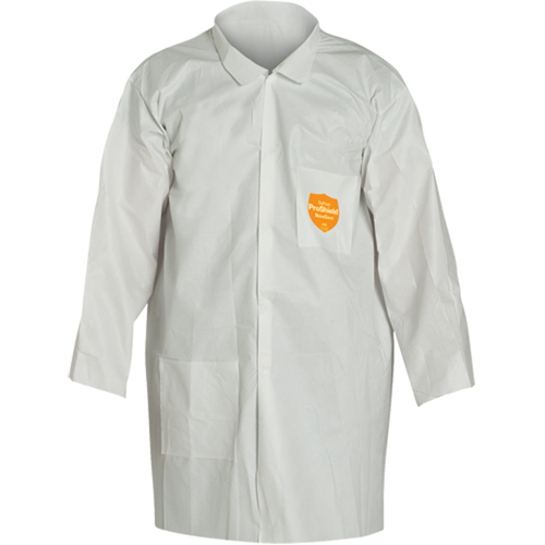 ProShield&reg; 60 Lab Coat, Microporous/Polypropylene, White, Medium Kelford