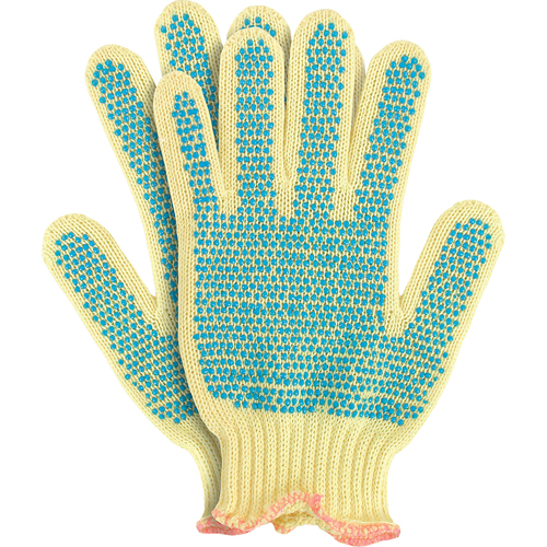 Gants en tricot avec pois, Taille Petit/7, Calibre 7, Rev&ecirc;tement PVC, Enveloppe en Kevlar, ANSI/ISEA 105 niveau 2 Kelford