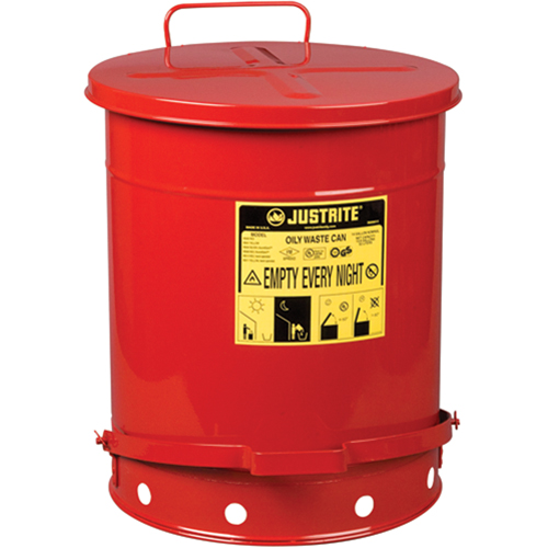 Oily Waste Cans, FM Approved/UL Listed, 14 US gal., Red Kelford